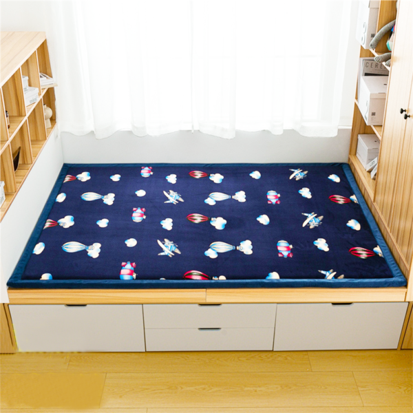 Tatami Rug New Arrival Coral Fleece Memory Foam Tatami Bedside Runner Rug Carpet Baby Play Mat for Kids Room