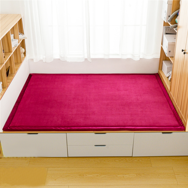 Thick Tatami Mat Rug Pad play mat Memory Foam for Living Room Carpet with Non-Slip Backing