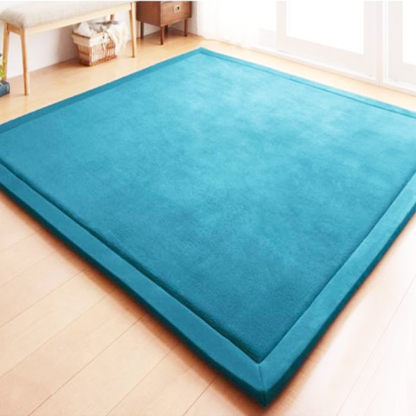 240x200x3.0cm Thick Living Room Mat with Non-Slip Backing Large Solid Color Japanese Tatami Carpet for Bedroom Dormitory Yoga
