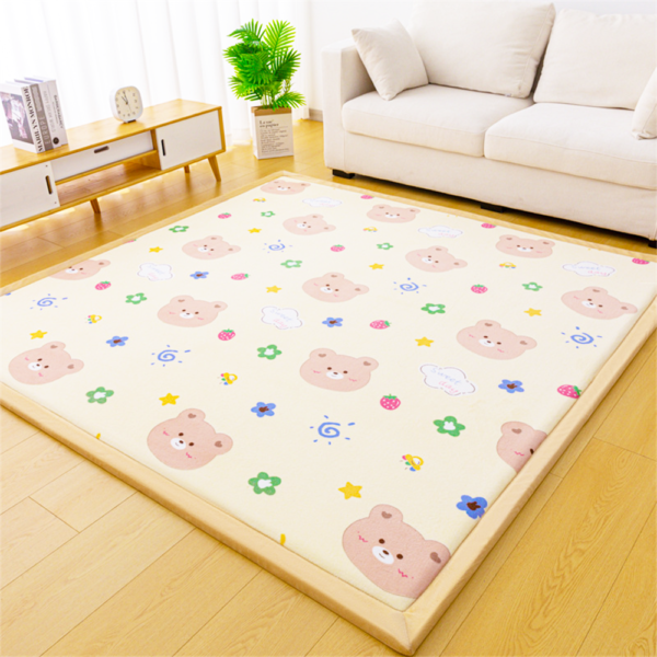 China Tatami Mat Baby Crawl Mat Factory Direct Sale Soft Flannel Wide-Rimmed Craft Carpet Crawling Mat for Children Fall Resistant and Slip Resistant Carpet