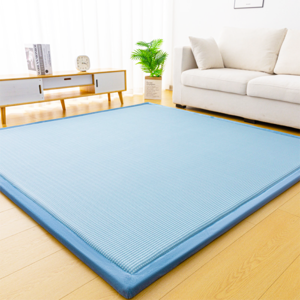 180x200x2.0cm Coral Velvet Area Rugs Memory Foam Circular Kids Play Mat Baby Tatami Mat Carpet for Nursery Playroom