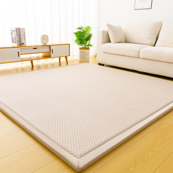 150x200x3.0cm Thick Japanese Tatami Rug Soft Padded Checkerboard Carpet Non-Slip Backing Baby Crawling Mat Memory Foam Play Rugs