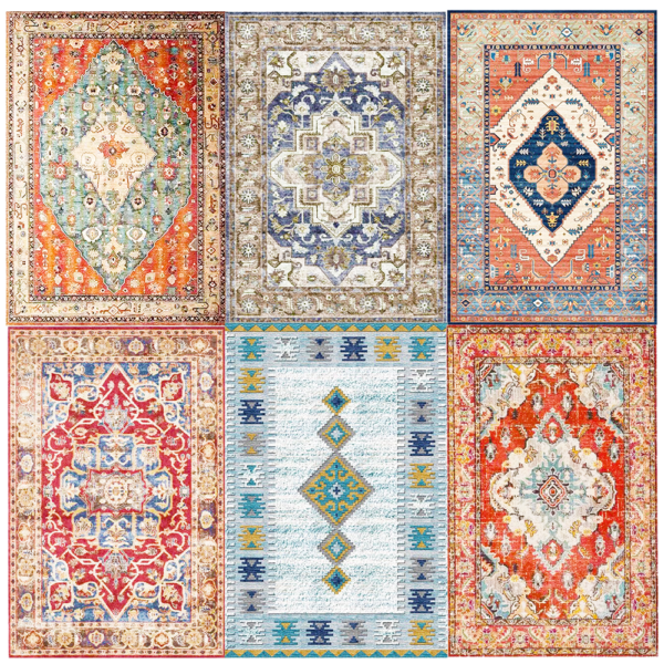 Floor Carpet High-quality Living Room Imitated Cashmere Printed Carpet Beautiful Waterproof and Stain-resistant Custom Piano Room Carpet