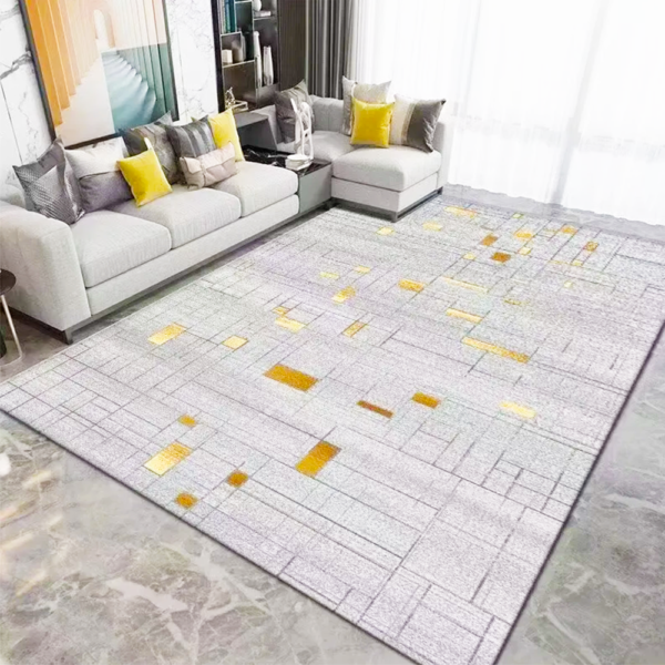 Crystal Velvet living room carpet Vintage Inspired Textured Area Rug Premium Non-Slip Backing Ultra Soft Living Room Floor Covering Mat - Image 6