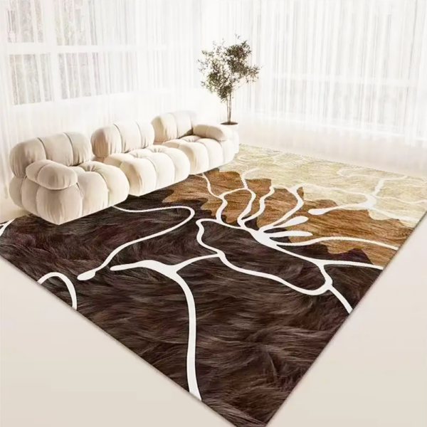 Crystal Velvet living room carpet Vintage Inspired Textured Area Rug Premium Non-Slip Backing Ultra Soft Living Room Floor Covering Mat - Image 4