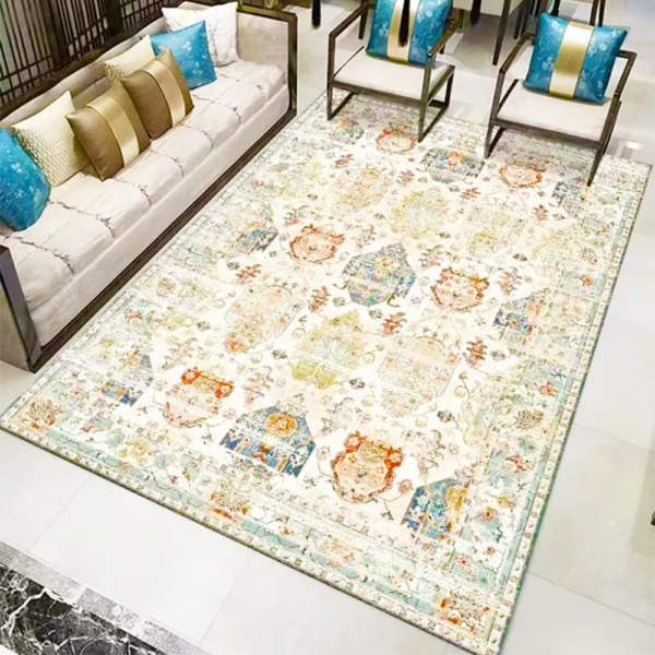 Imitation Cashmere Material Modern Faux Cashmere Material Rug Waterproof Carpet Mats Living Room Big Size Soft-Touch Carpet Area Rug