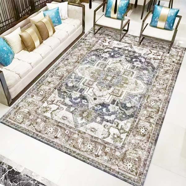 Imitation Cashmere Material Modern Faux Cashmere Material Rug Waterproof Carpet Mats Living Room Big Size Soft-Touch Carpet Area Rug - Image 4