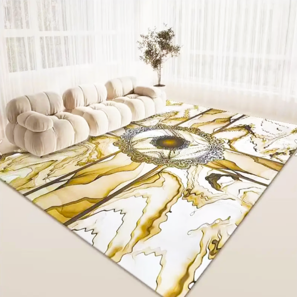 Diamond Velvet carpet 3d Printed Custom Golden Area Rugs 3d Print Durable Floor Mat Rugs  Turkish Mosque Persian Carpetfor Living Room