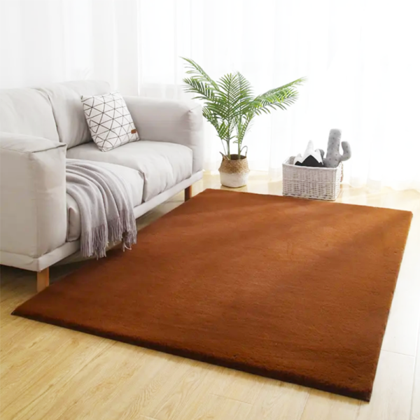 Faux Rabbit Fur China Manufacturer Factory Customized Wear Resistant Area Rug Durable Rabbit Fur Carpet Study Room Carpet for Living Room - Image 5