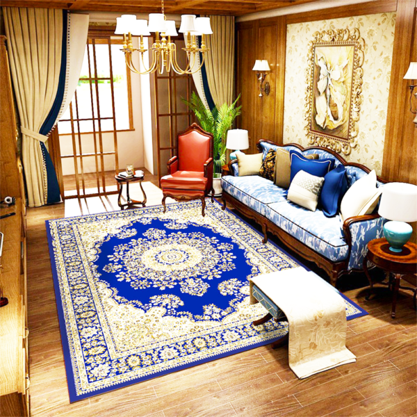 Living Room Floor Carpet European Style Persian Vintage Soft Crystal Pile Non-Slip Wear Resistant Coffee Table Bedroom Meeting Room Ballroom Carpet - Image 3