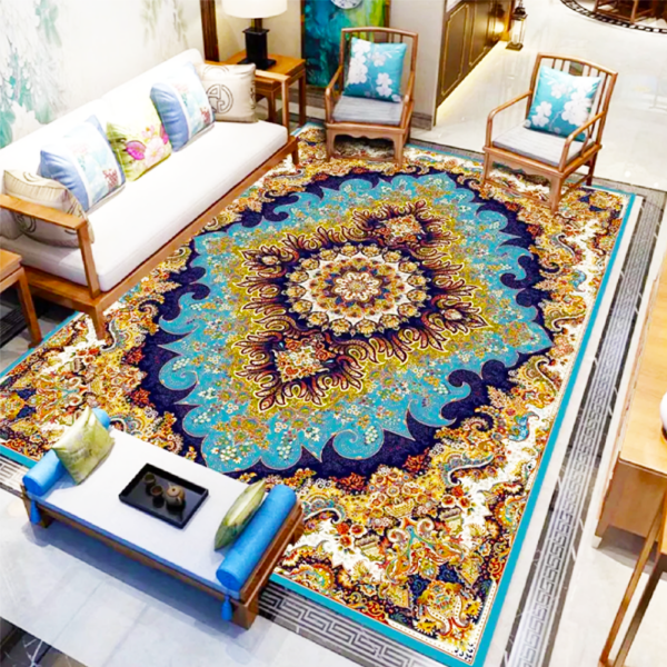 Living Room Floor Carpet European Style nti-Slip Modern Decorative 3D Printed Customized Crystal Velvet Carpet Cheap Area Rugs Sets