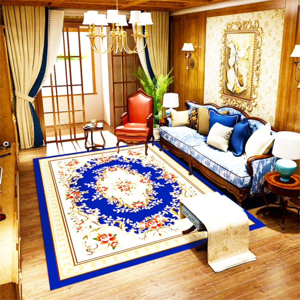 Living Room Floor Carpet European Style Persian Vintage Soft Crystal Pile Non-Slip Wear Resistant Coffee Table Bedroom Meeting Room Ballroom Carpet - Image 6