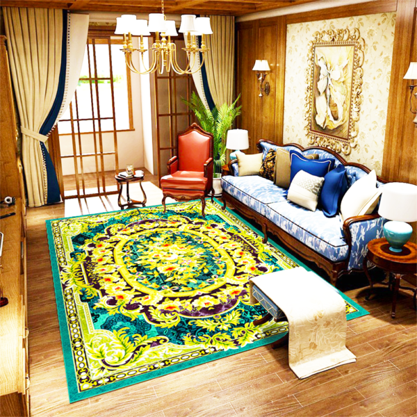Living Room Floor Carpet European Style Digital Printed Carpet Luxury Modern Carpets 2*3m Width Modern Living Room Rug