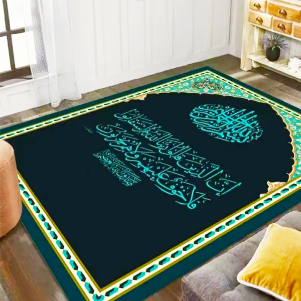 Muslim Padded Prayer Rugs Gift Set Portable Pocket Interactive Pattern Prayer Mat 3D Printed Prayer Mats Foldable Worship - Image 6