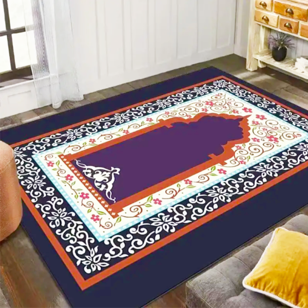 Muslim Padded Prayer Rugs Gift Set Portable Pocket Interactive Pattern Prayer Mat 3D Printed Prayer Mats Foldable Worship - Image 5